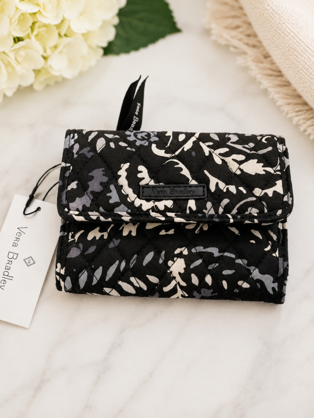 Vera Bradley Paisley Noir Euro Wallet NWT